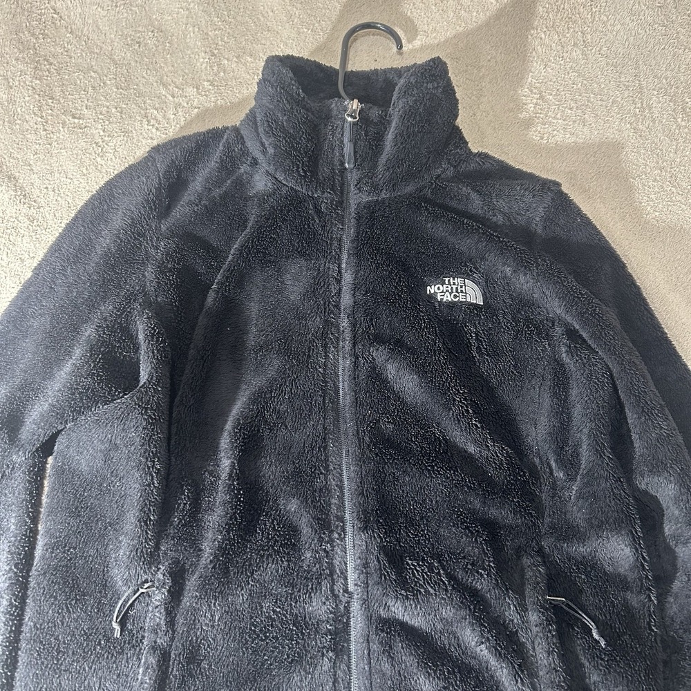 The North Face Osito High Pile Fleece Full Zip Jacket Womens Small TNF Black